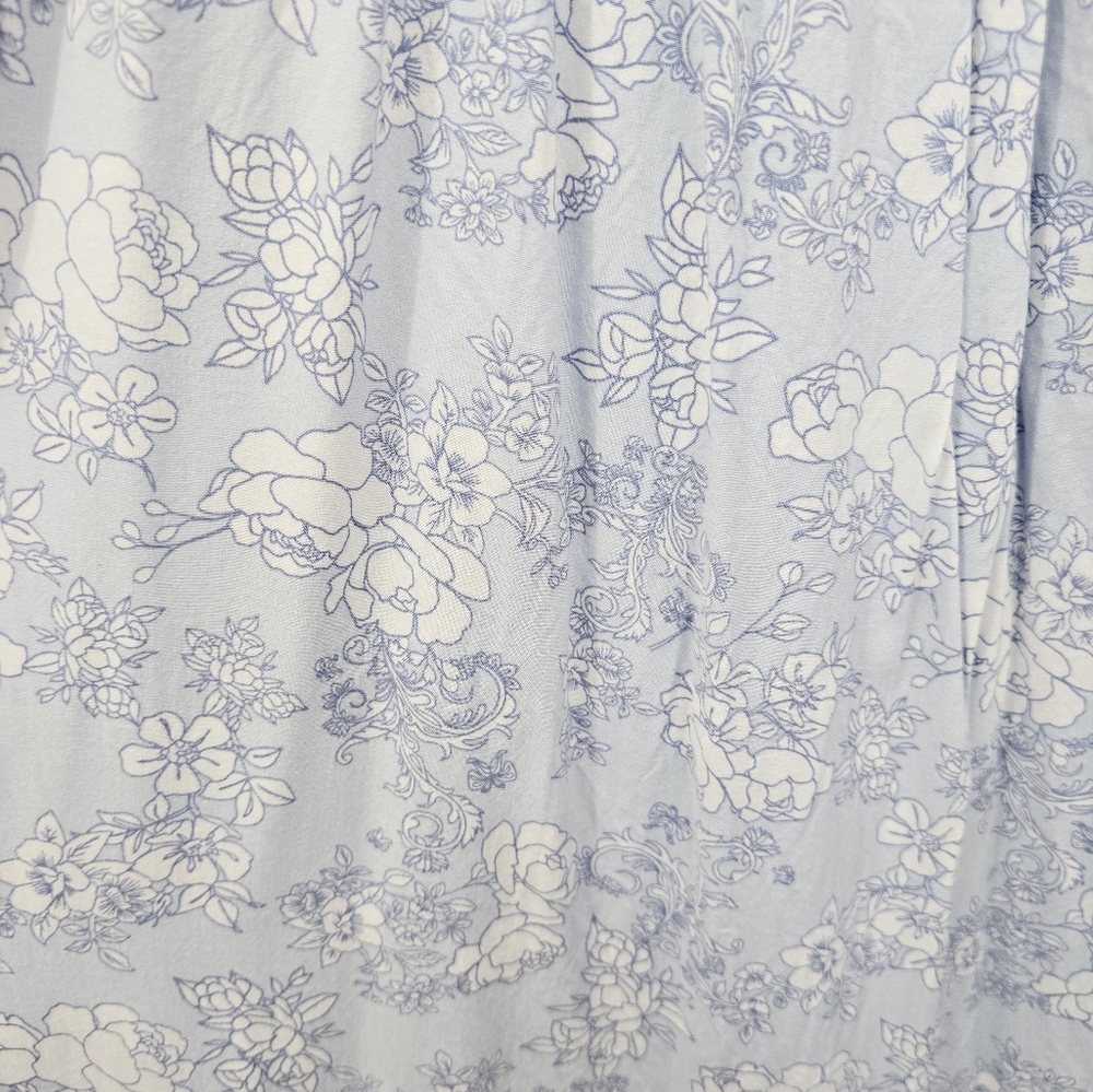 J For Justify Plus Size Elegant Blue Floral Women's Dress - Picture 7 of 7
